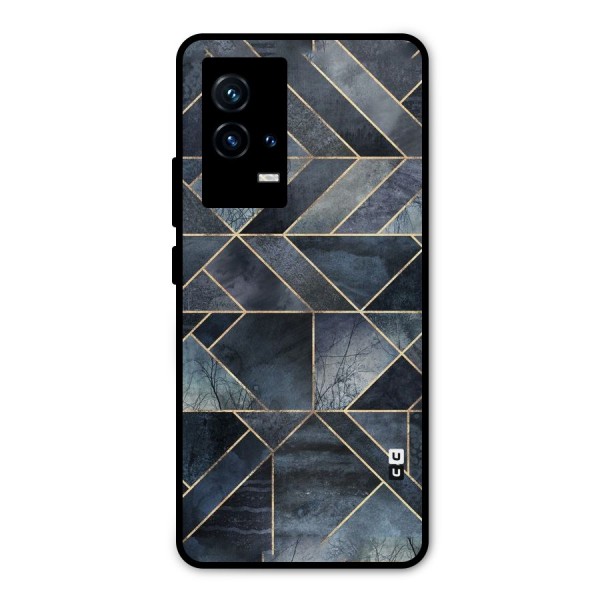 Forest Abstract Lines Metal Back Case for iQOO 9 5G