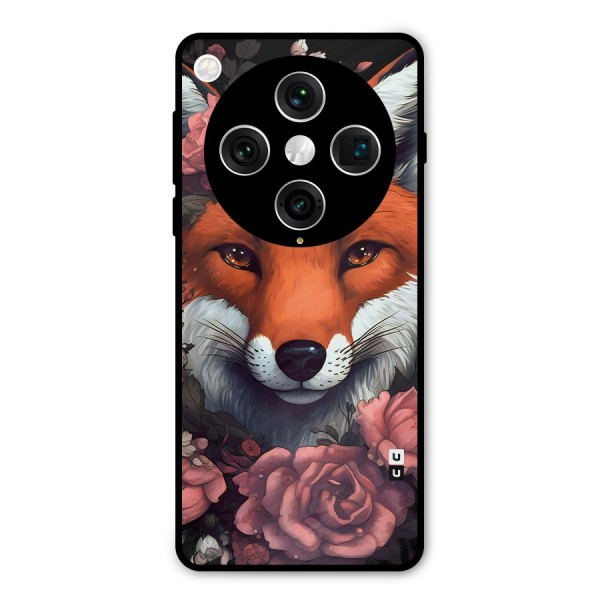 Fox and Roses Metal Back Case for Oppo Find X8 Pro
