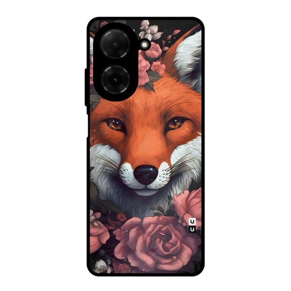 Fox and Roses Metal Back Case for Poco C71