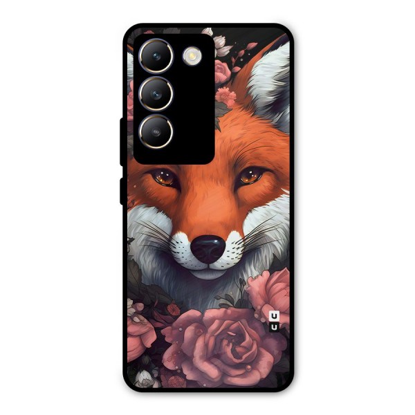 Fox and Roses Metal Back Case for Vivo Y200e