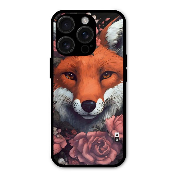 Fox and Roses Metal Back Case for iPhone 16 Pro