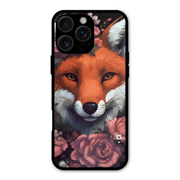 Fox and Roses Metal Back Case for iPhone 16 Pro Max