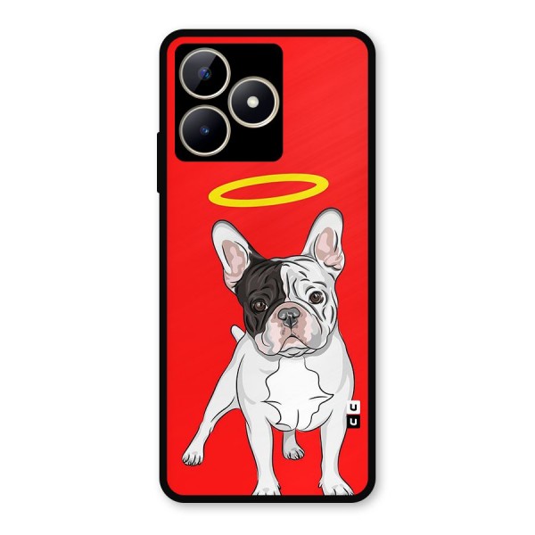 French Cute Angel Doggo Metal Back Case for Realme C53