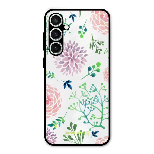 Fresh Floral Metal Back Case for Galaxy S23 FE