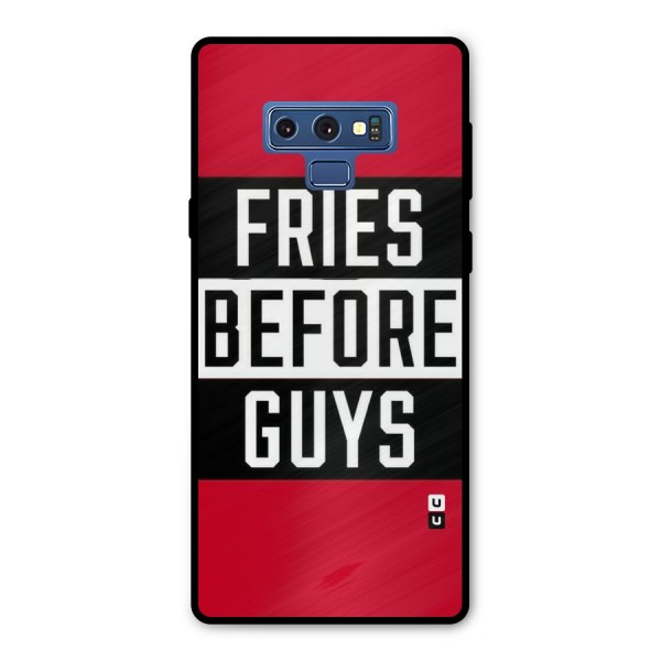 Fries Love Stripes Metal Back Case for Galaxy Note 9