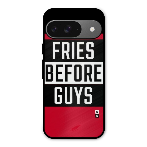 Fries Love Stripes Metal Back Case for Google Pixel 9