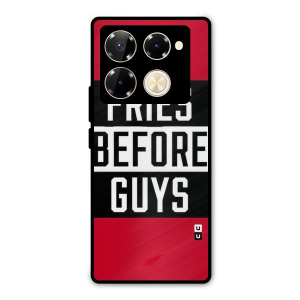Fries Love Stripes Metal Back Case for Infinix Note 40 Pro Plus