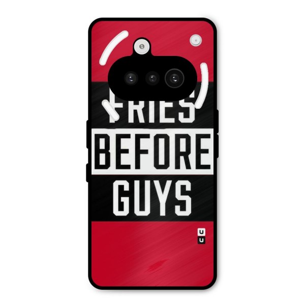 Fries Love Stripes Metal Back Case for Nothing Phone 3a