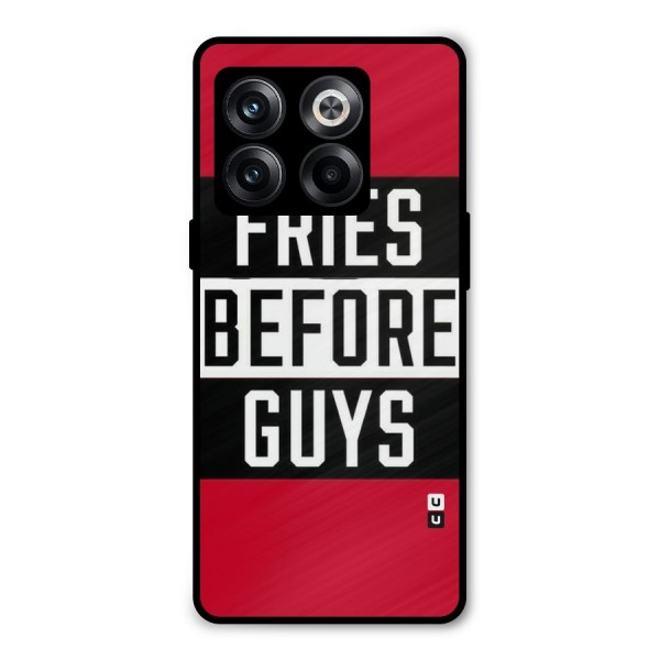 Fries Love Stripes Metal Back Case for OnePlus 10T