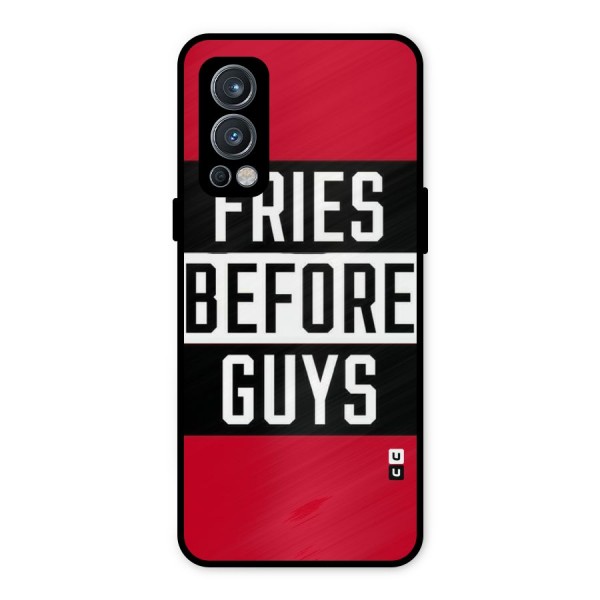Fries Love Stripes Metal Back Case for OnePlus Nord 2 5G