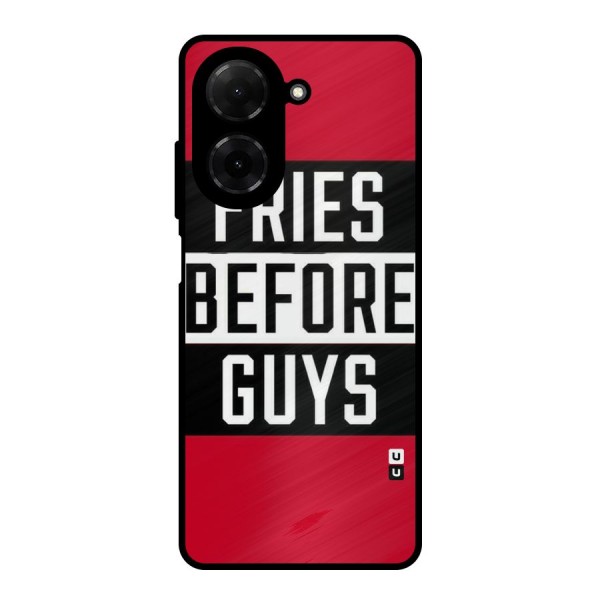 Fries Love Stripes Metal Back Case for Poco C71