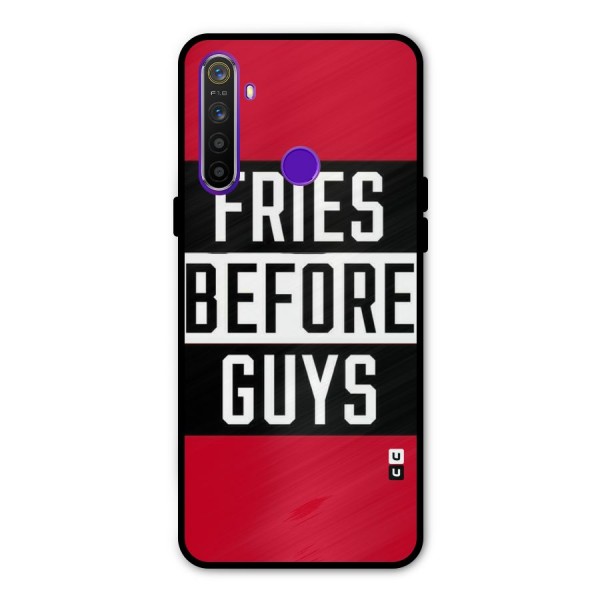 Fries Love Stripes Metal Back Case for Realme Narzo 10