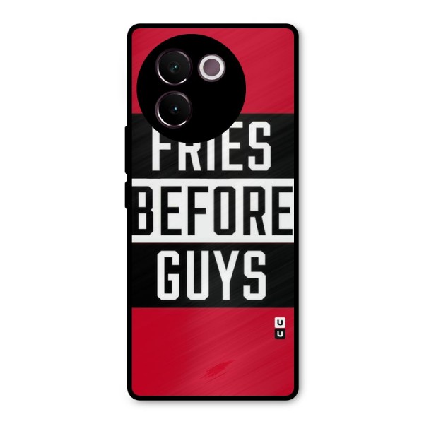 Fries Love Stripes Metal Back Case for Vivo V30e