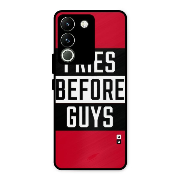 Fries Love Stripes Metal Back Case for Vivo Y200