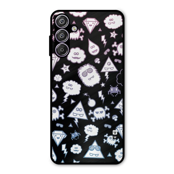 Funny Faces Metal Back Case for Galaxy F15