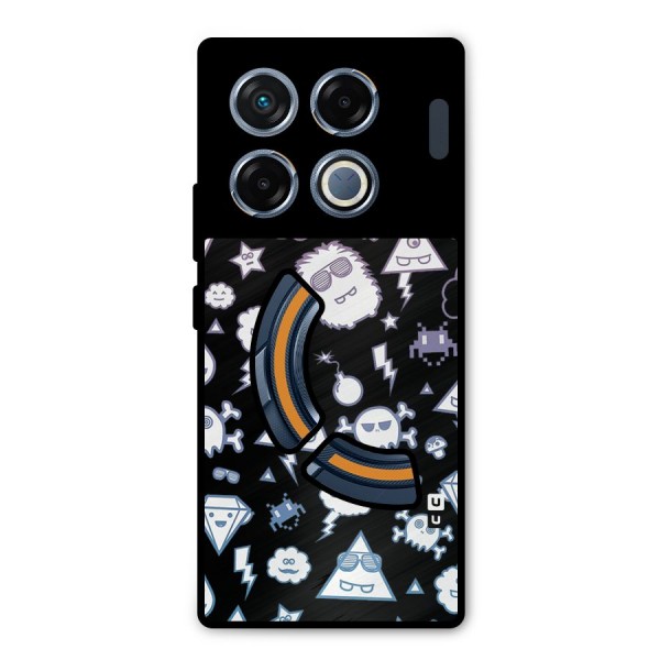 Funny Faces Metal Back Case for Infinix GT 20 Pro