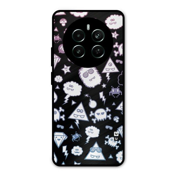 Funny Faces Metal Back Case for Realme 12 Pro Plus