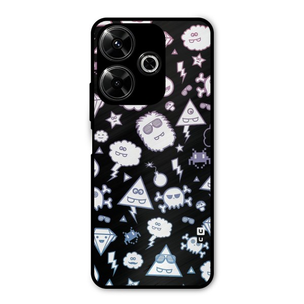 Funny Faces Metal Back Case for Redmi 13 5G
