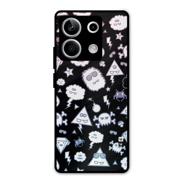 Funny Faces Metal Back Case for Redmi Note 13 5G