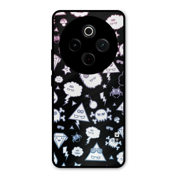 Funny Faces Metal Back Case for Vivo T4