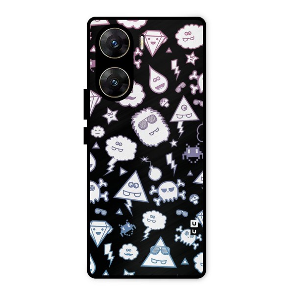 Funny Faces Metal Back Case for Vivo V29e