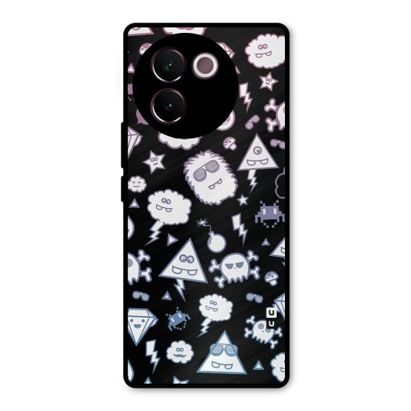 Funny Faces Metal Back Case for Vivo V30e