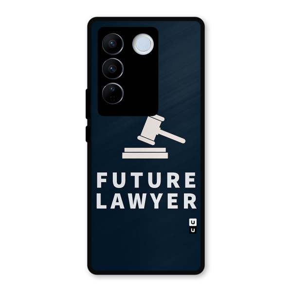 Future Lawyer Metal Back Case for Vivo V27 Pro