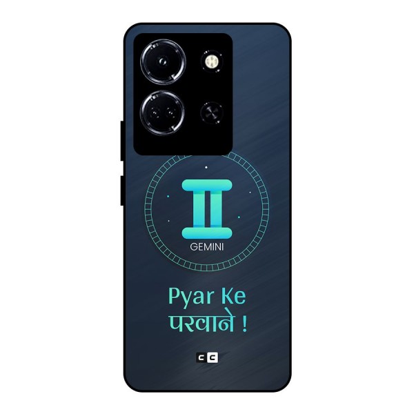 Gemini Love Metal Back Case for Infinix Note 30 5G
