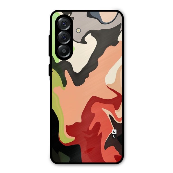 Geometric Abstract Acrylic Oil Pattern Art Metal Back Case for Galaxy A36