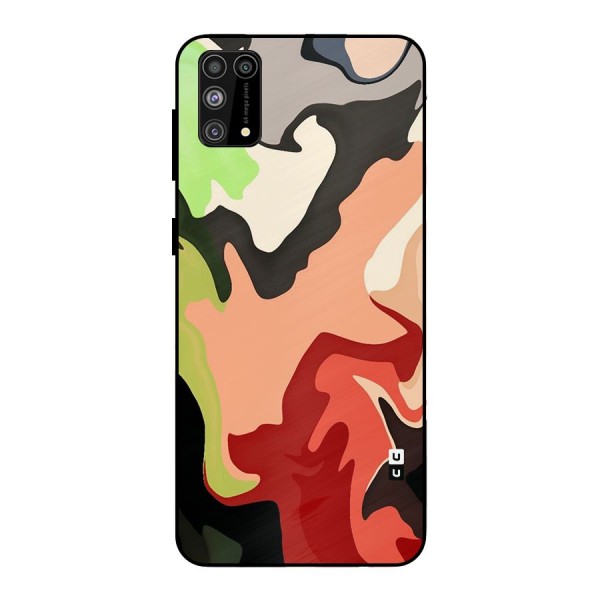 Geometric Abstract Acrylic Oil Pattern Art Metal Back Case for Galaxy F41