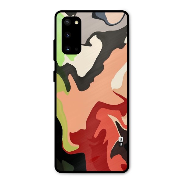 Geometric Abstract Acrylic Oil Pattern Art Metal Back Case for Galaxy S20