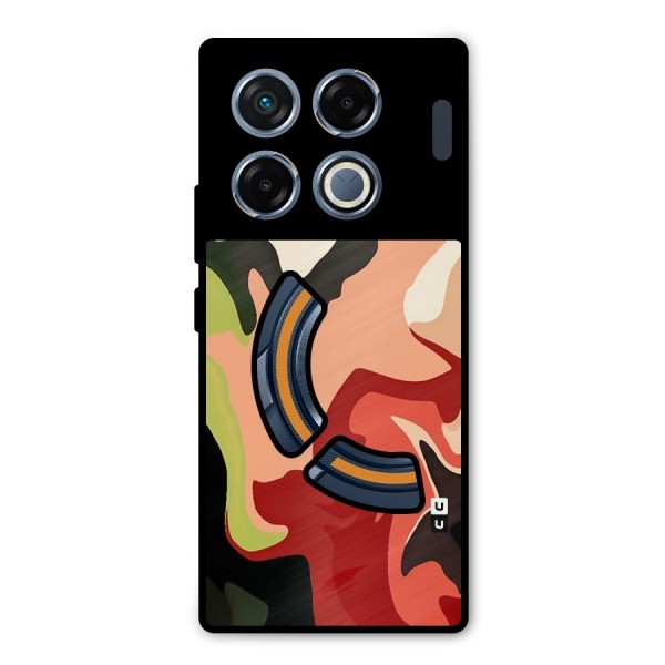 Geometric Abstract Acrylic Oil Pattern Art Metal Back Case for Infinix GT 20 Pro