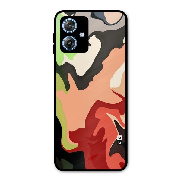 Geometric Abstract Acrylic Oil Pattern Art Metal Back Case for Moto G54