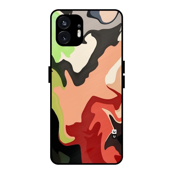 Geometric Abstract Acrylic Oil Pattern Art Metal Back Case for Nothing Phone 2