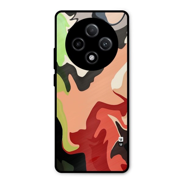 Geometric Abstract Acrylic Oil Pattern Art Metal Back Case for Oppo F27 Pro Plus