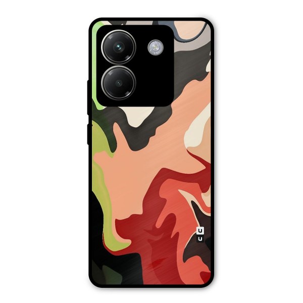 Geometric Abstract Acrylic Oil Pattern Art Metal Back Case for Poco M7 Pro 5G