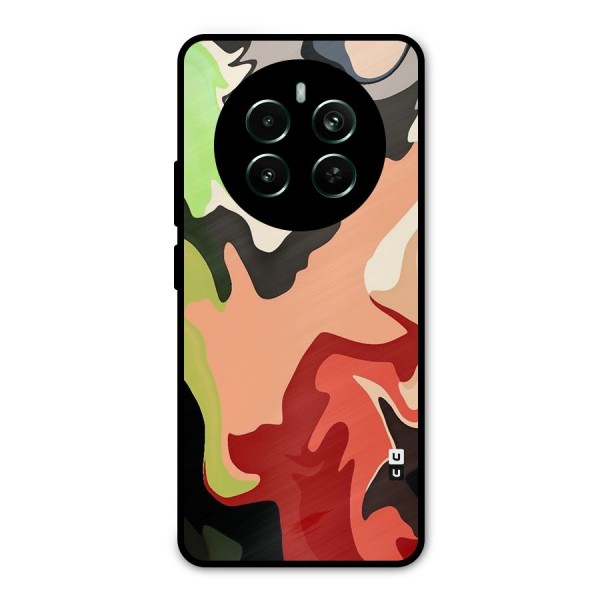 Geometric Abstract Acrylic Oil Pattern Art Metal Back Case for Realme 12 Pro Plus