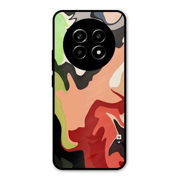 Geometric Abstract Acrylic Oil Pattern Art Metal Back Case for Realme 13 Pro
