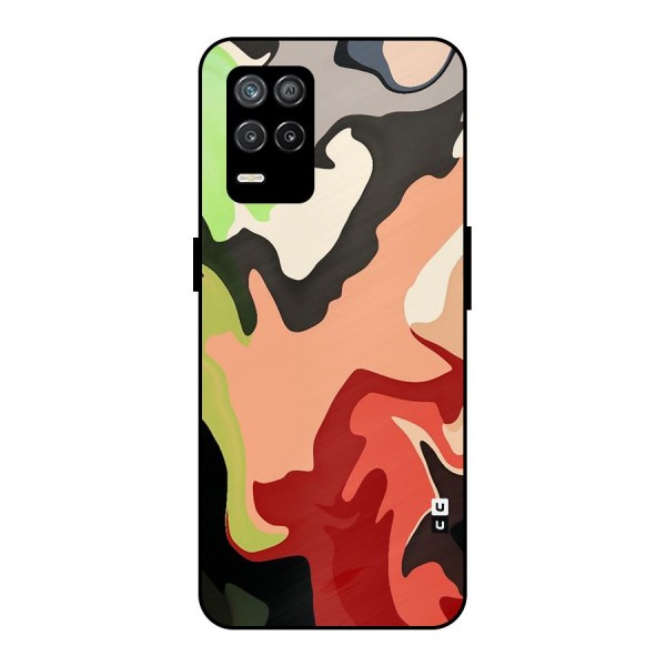 Geometric Abstract Acrylic Oil Pattern Art Metal Back Case for Realme 9 5G
