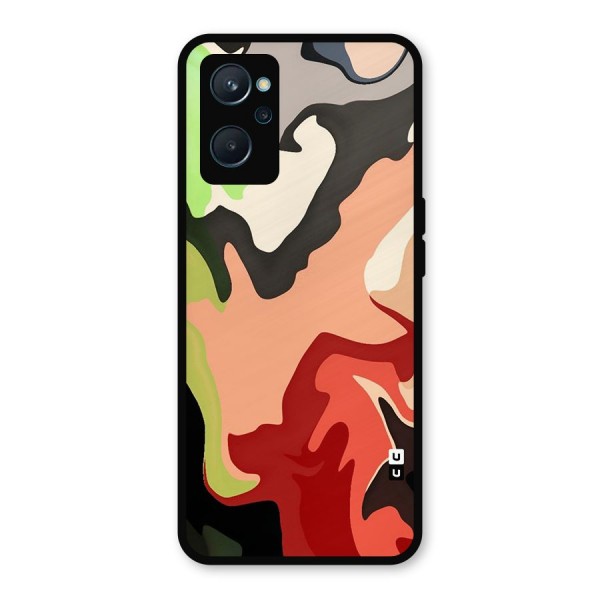 Geometric Abstract Acrylic Oil Pattern Art Metal Back Case for Realme 9i