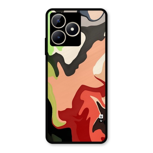 Geometric Abstract Acrylic Oil Pattern Art Metal Back Case for Realme C53