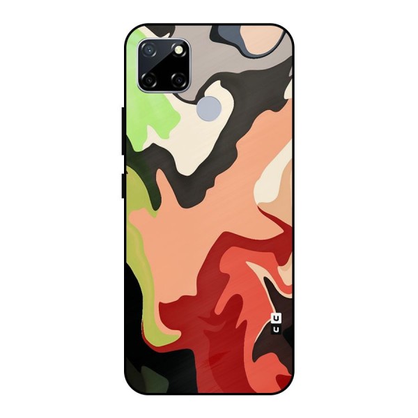 Geometric Abstract Acrylic Oil Pattern Art Metal Back Case for Realme Narzo 30A
