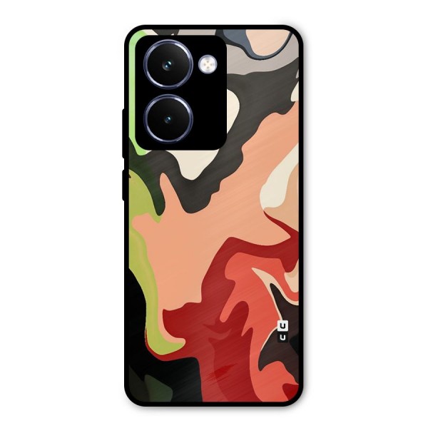 Geometric Abstract Acrylic Oil Pattern Art Metal Back Case for Realme P3 Ultra
