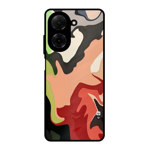 Geometric Abstract Acrylic Oil Pattern Art Metal Back Case for Redmi A5 4G