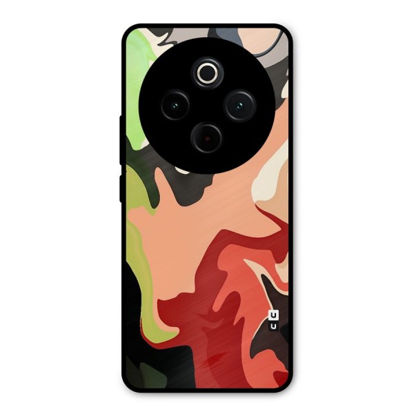 Geometric Abstract Acrylic Oil Pattern Art Metal Back Case for Vivo T4
