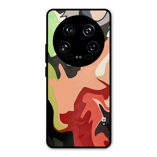 Geometric Abstract Acrylic Oil Pattern Art Metal Back Case for Xiaomi 14 Ultra