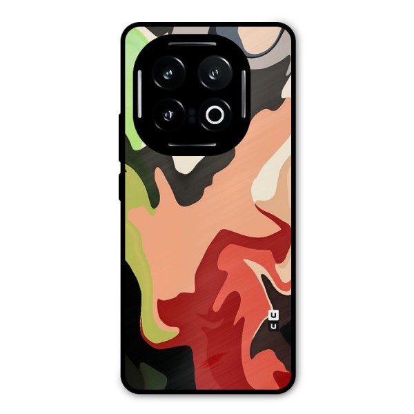 Geometric Abstract Acrylic Oil Pattern Art Metal Back Case for iQOO 13