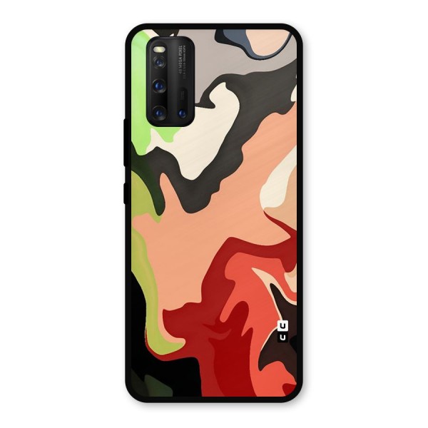 Geometric Abstract Acrylic Oil Pattern Art Metal Back Case for iQOO 3