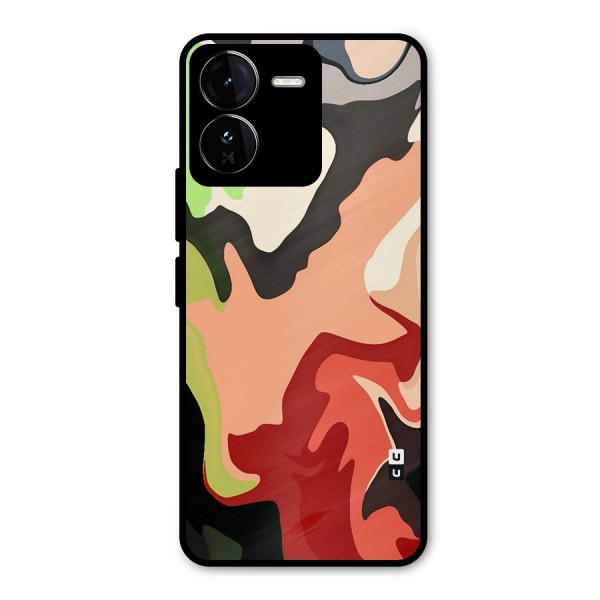 Geometric Abstract Acrylic Oil Pattern Art Metal Back Case for iQOO Z9