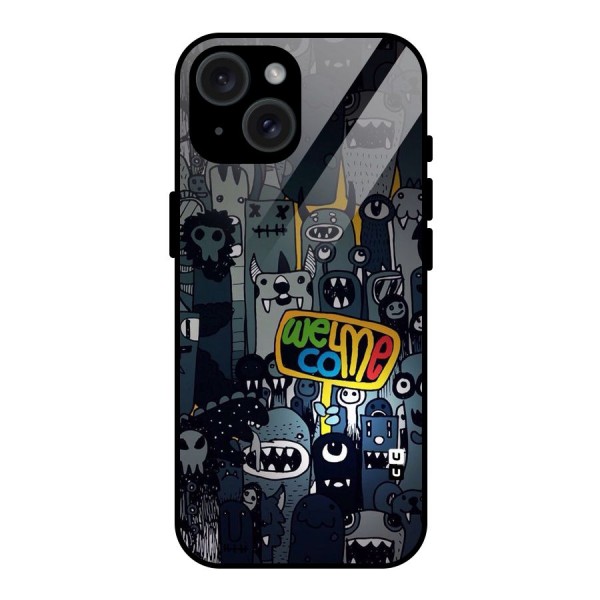 Ghost Welcome Glass Back Case for iPhone 15